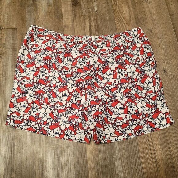 Vineyard Vines Whale Swim Trunks Size XXL Board Shorts Red Blue All Over Print - Picture 4 of 8